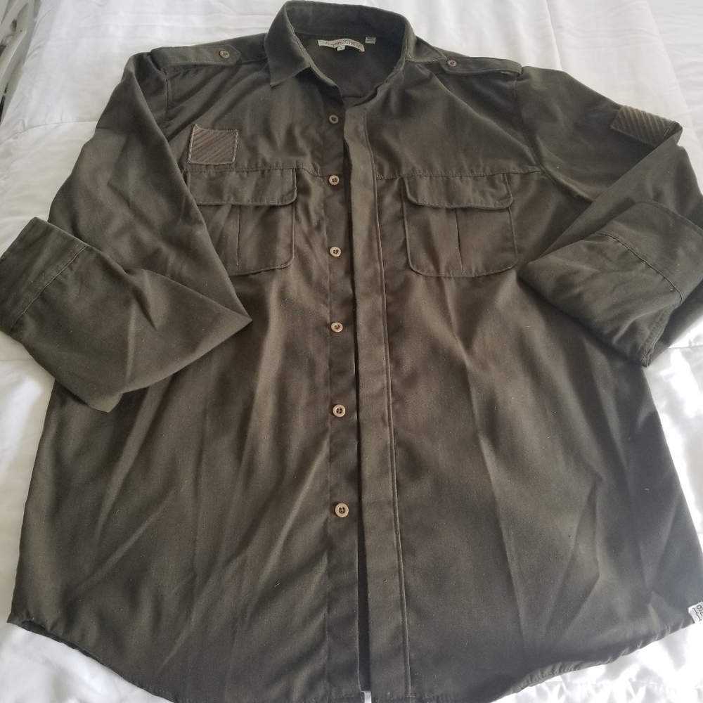 Olive green dress shirt
